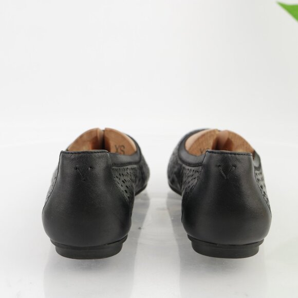 Vionic Womens Robyn Ballet Flats Size 6 Black Leather Slip On Shoes Perforated - Picture 5 of 13